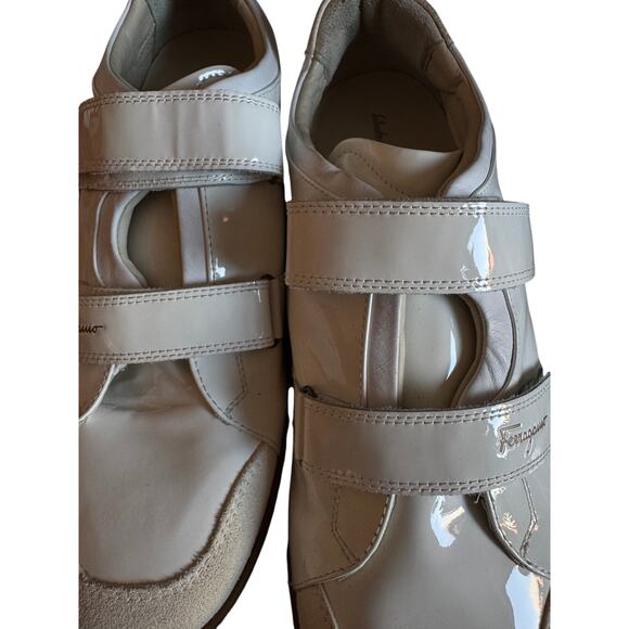 Salvatore Ferragamo NWB White Patent Calf Suede Sneakers main image 10